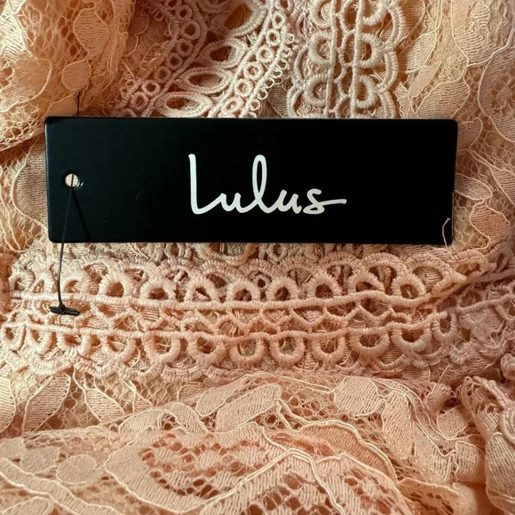NWT Lulus My Sweetheart Blush Pink Lace Mini Dress size Medium - Picture 12 of 15